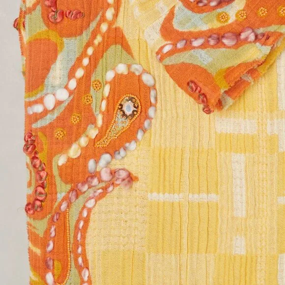 Like New Handmade Cotton Anthropologie scarf - Picture 3 of 5